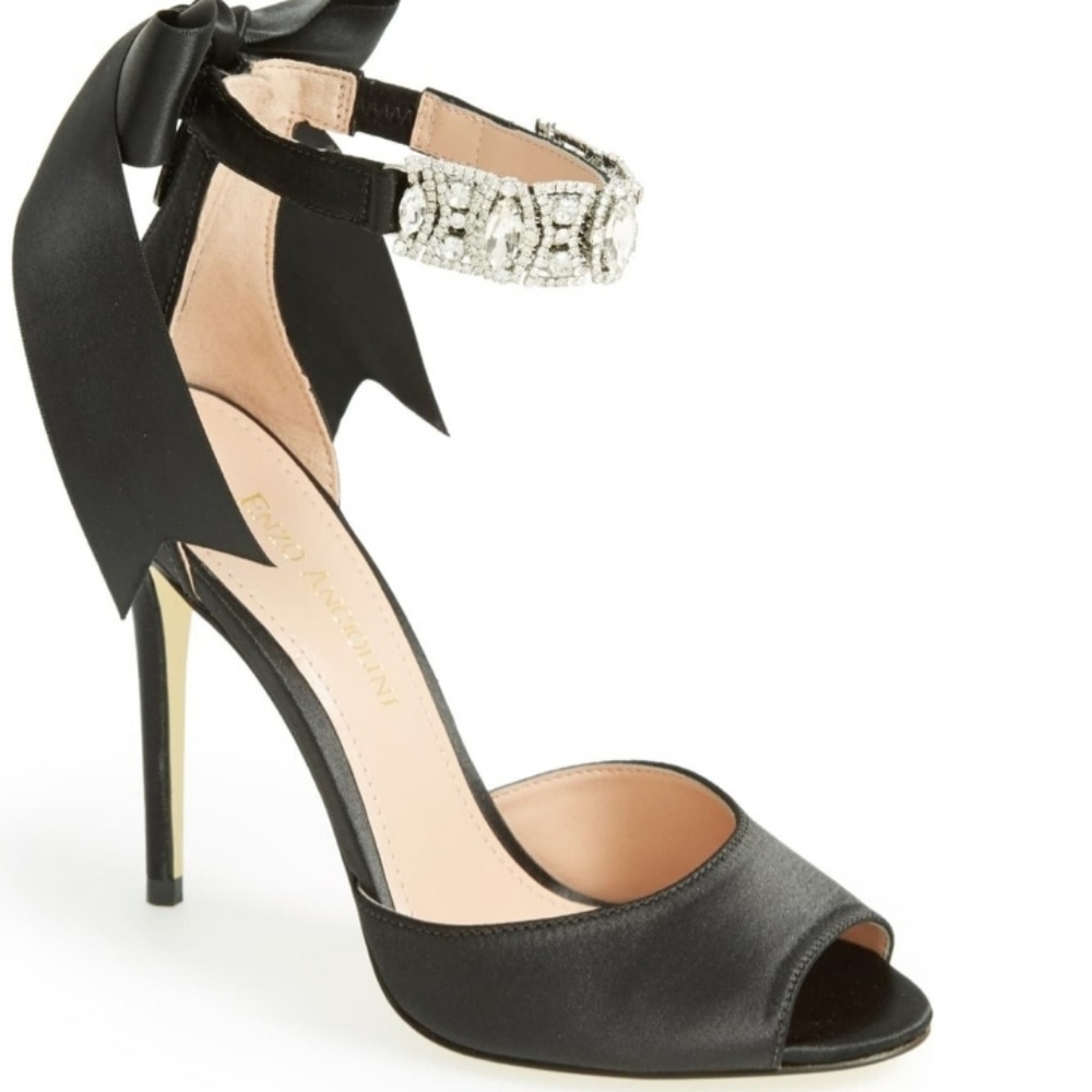 'Nordia' Satin Peep-Toe Sandal